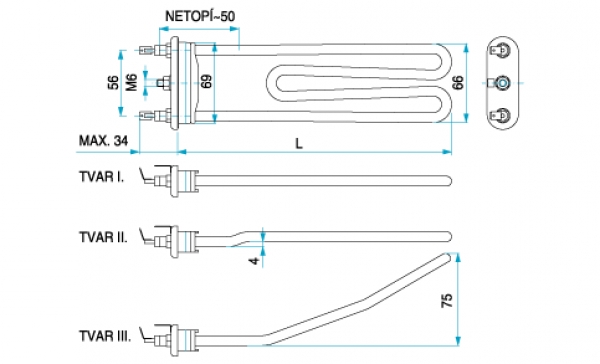 TYP 6015 - ohrev vody v automatických práčkach