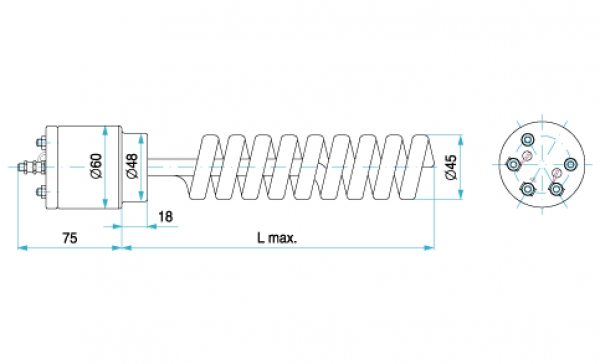 TYP 4344 - pre nepriamy ohrev vody a podobných kvapalín